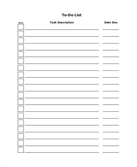 Holiday To Do List Templates 6 Free Word Pdf Format Download