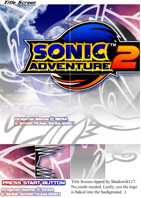Dreamcast Sonic Adventure 2 Title Screen The Spriters Resource