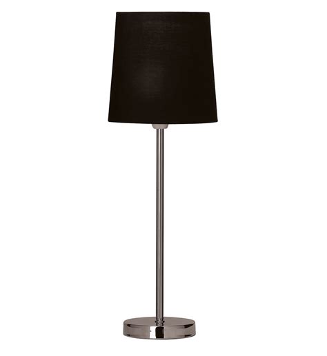 Tall Stick Table Lamp Black Chrome Metal Table Lamp