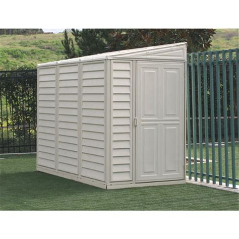 Duramax 4x8 Sidemate Vinyl Shed With Foundation 130900 Sheds At