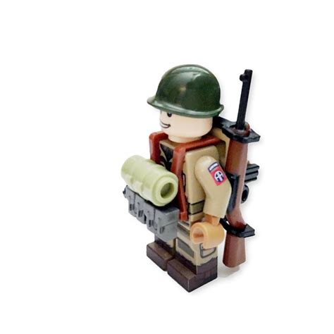 Custom Lego Ww2 Us Army Airborne 82nd Soldier Minifigure Free Shipping