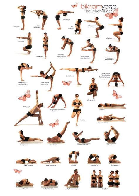 Bikram Yoga Poses Chart Printable