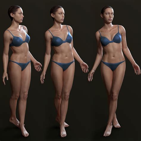 Human Base Female Anatomy Reference Human Figure