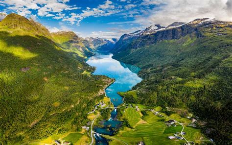 Lovatnet Lake Beautiful Nature Norway Stock Photo Image Of Beautiful