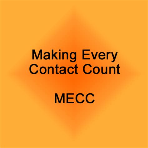 Making Every Contact Count Mecc Traincon Learning