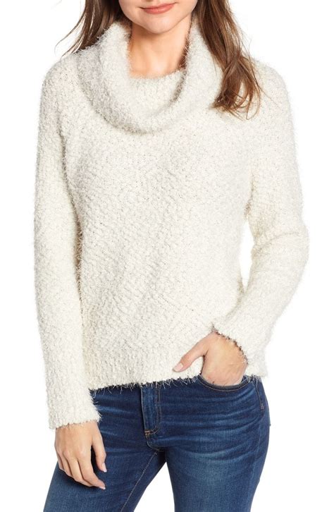 Cupcakes And Cashmere Cowl Neck Bouclé Sweater Nordstrom Boucle
