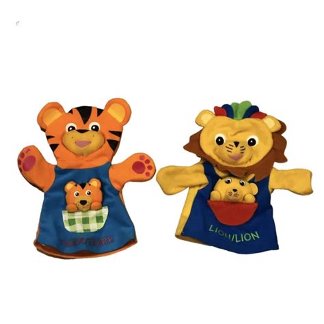 Baby Einstein Hand Puppet Tiger Lion Pop Rocket Stuffed Toy Pocket 2005