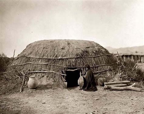 here for your enjoyment is an exciting photograph of a pima ki or primitive pima home i