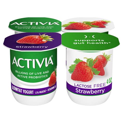 Dannon Activia Lactose Free Low Fat Strawberry Yogurt Shop Yogurt At