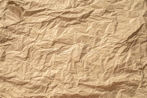 Brown Crumpled Paper Close Up Texture Background Stock Image Image Of
