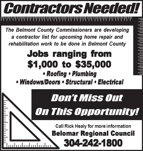 Chip Grant Contractor Ad The Belomar Regional Council