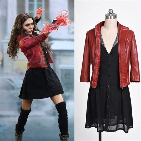 While living with the avengers, her personal attire tended toward comfortably loose blouses and tight leggings. Image result for scarlet witch costume | Superhero ...