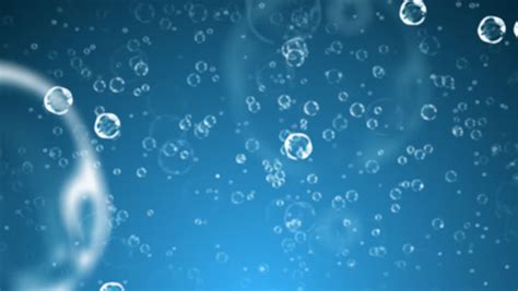 Air Bubbles Spinning In The Blue Water Hd Video Background Stock