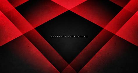3d black rough grunge techno abstract background overlap layer on dark space with red light