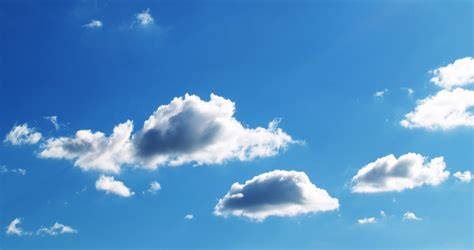 Bright Sunny Blue Sky With White Clouds Free Image Download