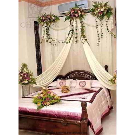 Setting Of A Bride And Groom Room Wedding Night Room Decorations