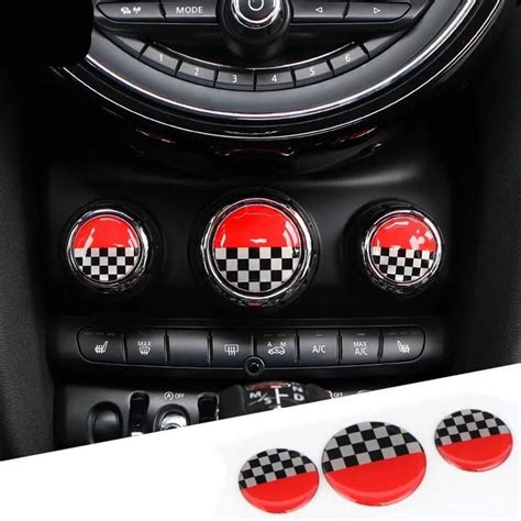 Mini Cooper Ac Control Buttons 3d Crystal Sticker Decal Jack Union