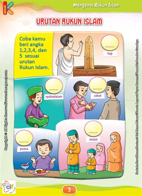 Rukun islam dan rukun iman tentu berbeda. Download Gratis Worksheet Urutan Rukun Islam | Ebook Anak