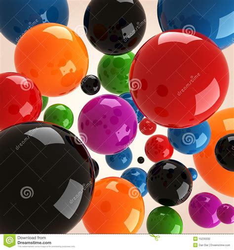 3d Abstract Abstract Background Colorful Balls Stock Illustration