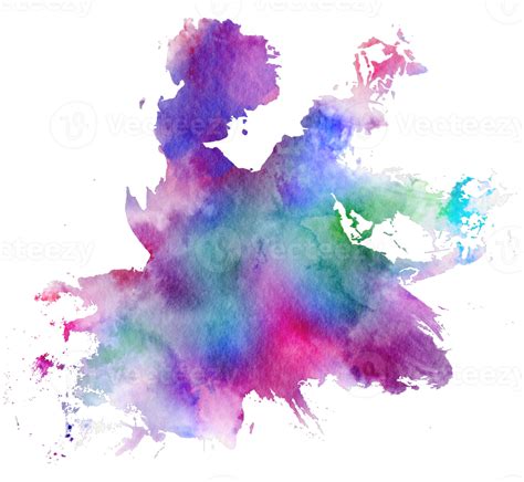Watercolor Splatter Rainbow 16541938 Png