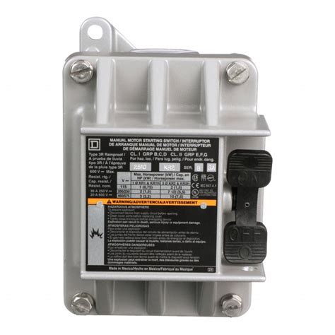 Square D Manual Motor Switch 3r79 30 A Amps Ac 3 Poles 600 V Ac