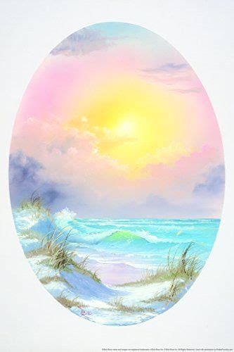 Bob Ross Pastel Seascape Art Print Painting Poster 12x18