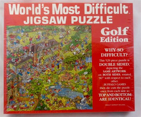 New Worlds Most Difficult Jigsaw Puzzle Golf Edition 529 Pieces Double