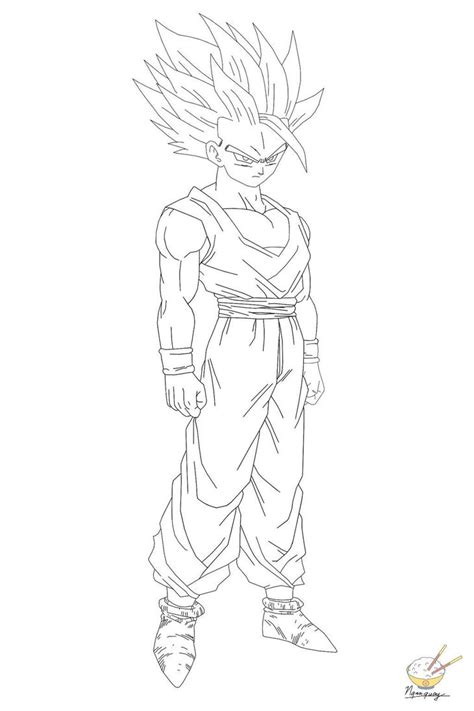 Anime coloring pages feature on famous anime characters like: Dragon Ball Z Gohan Super Sayian 2 - Free Coloring Pages