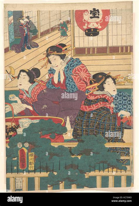 Print Edo Period 16151868 Japan Polychrome Woodblock Print Ink