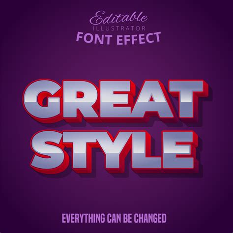 Great Style Text Editable Font Effect 700037 Vector Art At Vecteezy