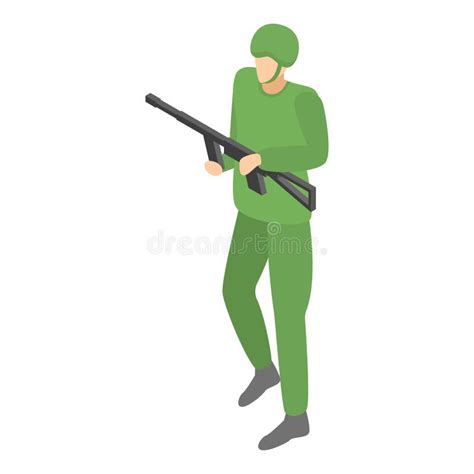 Infantry Commander Icon Isometric Style Stock Vector Illustration Of