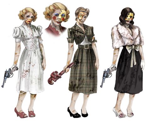 Image Bas Female Splicers Concept Art Bioshock Wiki Fandom