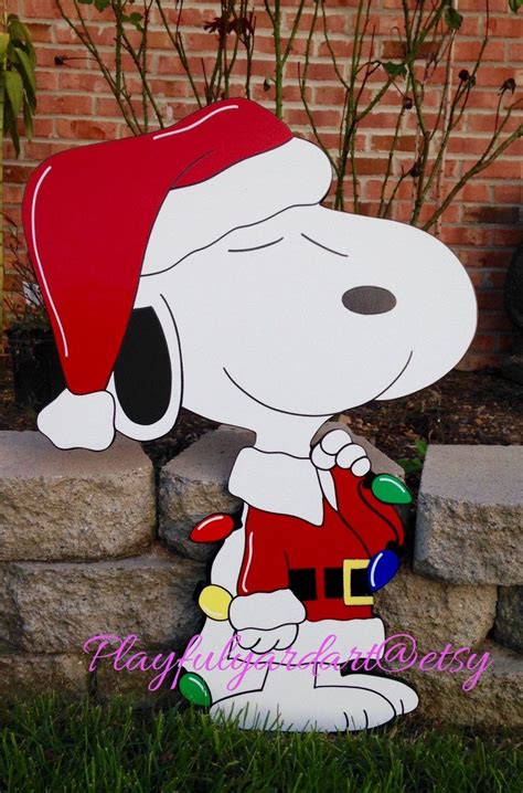 Peanuts Charlie Brown Snoopy Christmas Yard Art Decorations