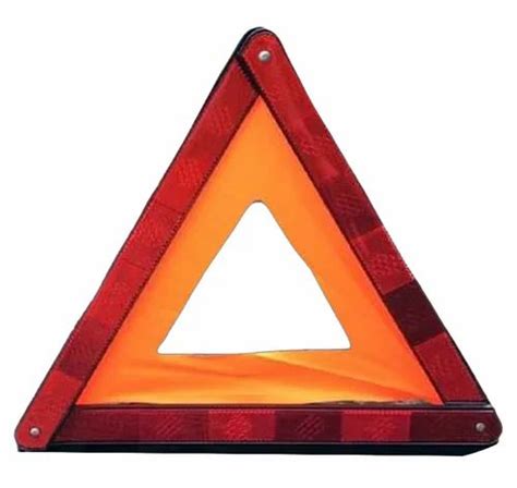 Multicolor Night Glow Reflective Warning Triangle For Road Dimension