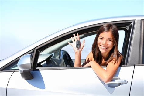 Car Driver Woman Stock Image Image Of Showing Person 20342867