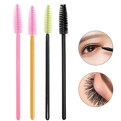 Color Eyelash Brush 100pcs Eyebrow Brush Eyelash Comb Beauty Makeup