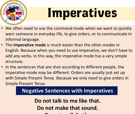 Define Imperative Sentence With Example English Grammar A To Z What