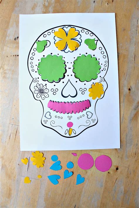 Day Of The Dead Art Project Collage Skull Nurturestore