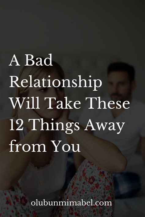 12 Things A Bad Relationship Will Cost You Olubunmi Mabel