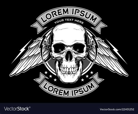Skull With Wings Royalty Free Vector Image Vectorstock