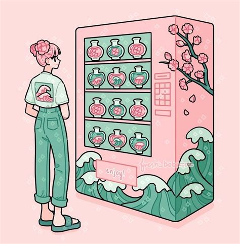 Would You Buy A Bottle 🌊🌸 Another Vending Machine It Sells Little