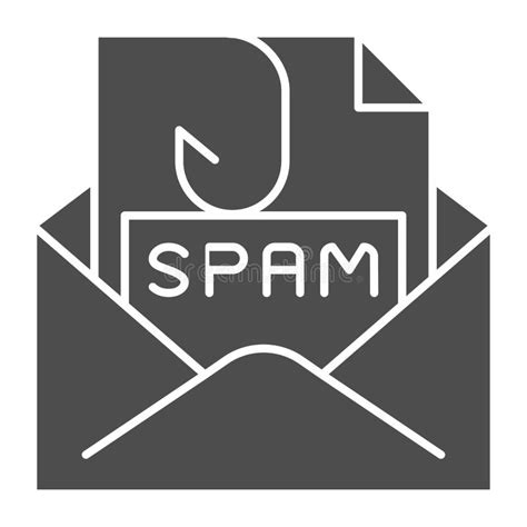 Spam Mail Solid Icon Spam Letter In Envelope Vector Illustration Isolated On White Message