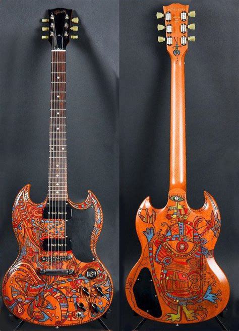 Custom Hand Painted Gibson Sg Custom Painted Guitar Of The Day R
