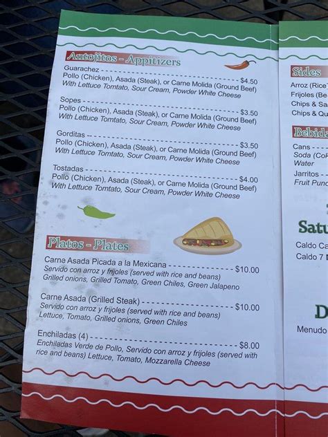 Menu At Baja Taco Restaurant Crescent City