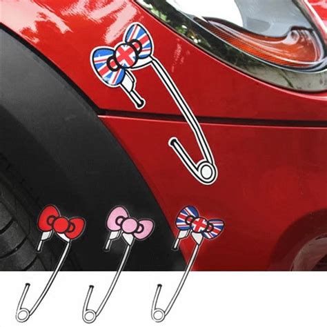 Mini Cooper Countryman Pin Bow Uk Jack Union Sticker Car Decal Carsoda