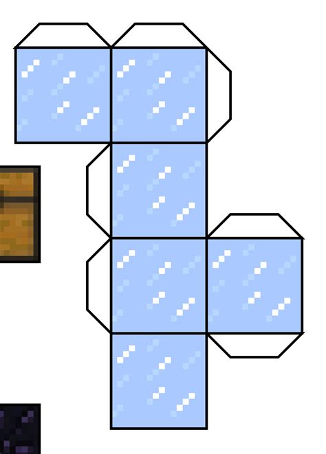 Minecraft Papercraft Water