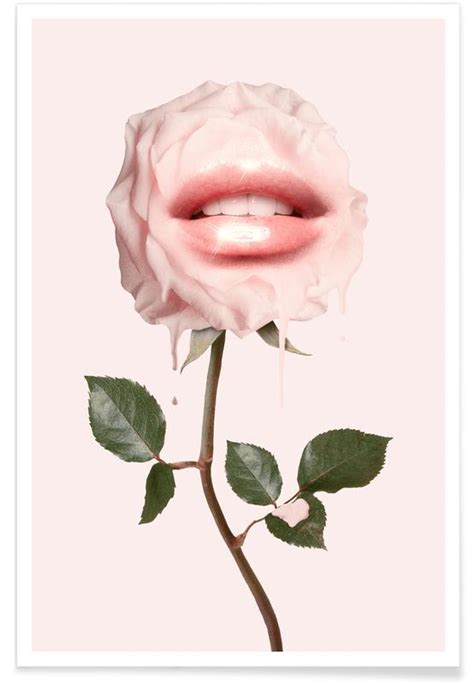 Glossy Rose Poster JUNIQE