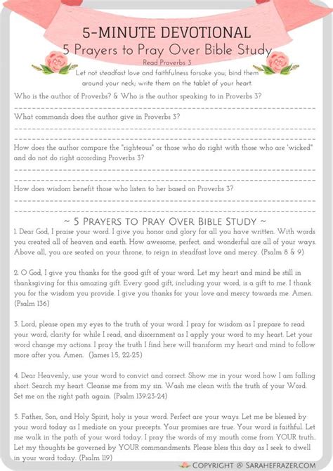 5 Prayers To Pray Over Your Bible Study Sarah E Frazer Bible Study
