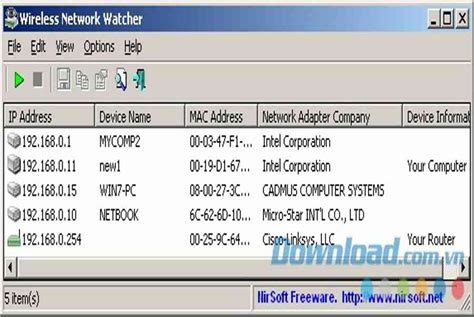Wireless Network Watcher Kiểm tra giám sát máy tính trong mạng