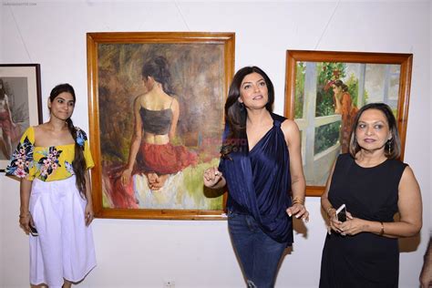 Sushmita Sen inaugurate the late John Fernandes Masterstrokes art show